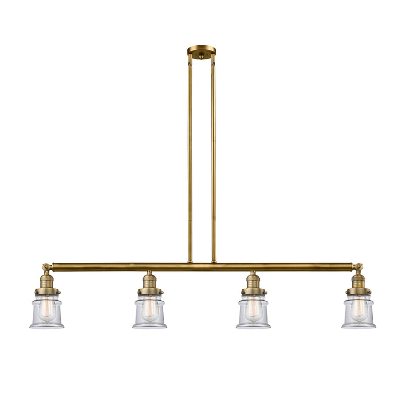 Canton Island Light shown in the Brushed Brass finish with a Clear shade