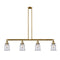 Canton Island Light shown in the Brushed Brass finish with a Clear shade