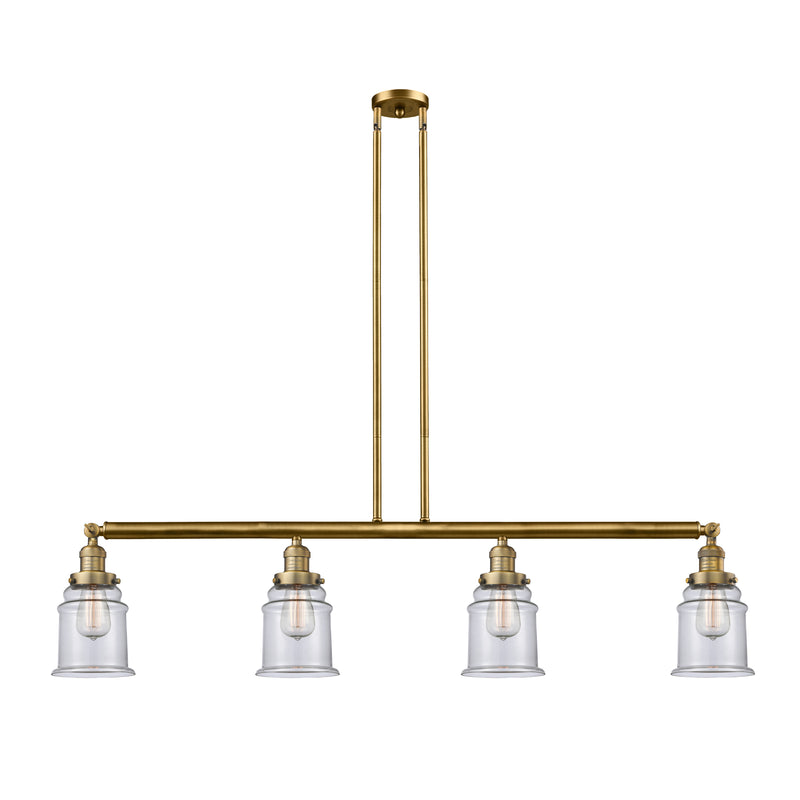 Canton Island Light shown in the Brushed Brass finish with a Clear shade