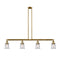 Canton Island Light shown in the Brushed Brass finish with a Seedy shade