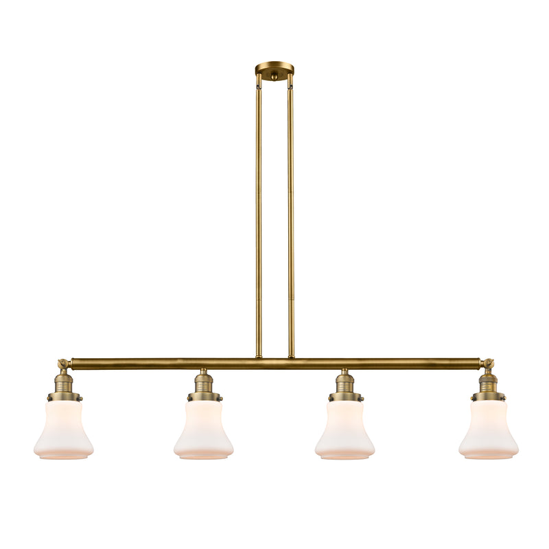 Bellmont Island Light shown in the Brushed Brass finish with a Matte White shade