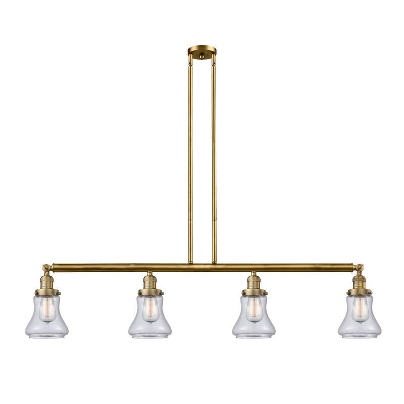 Bellmont Island Light shown in the Brushed Brass finish with a Clear shade