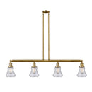 Bellmont Island Light shown in the Brushed Brass finish with a Seedy shade