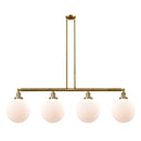 Beacon Island Light shown in the Brushed Brass finish with a Matte White shade