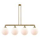 Beacon Island Light shown in the Brushed Brass finish with a Matte White shade