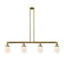 Beacon Island Light shown in the Brushed Brass finish with a Matte White shade