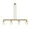 Beacon Island Light shown in the Brushed Brass finish with a Matte White shade