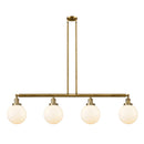 Beacon Island Light shown in the Brushed Brass finish with a Matte White shade