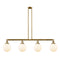 Beacon Island Light shown in the Brushed Brass finish with a Matte White shade