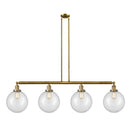 Beacon Island Light shown in the Brushed Brass finish with a Clear shade