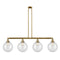 Beacon Island Light shown in the Brushed Brass finish with a Clear shade