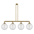 Beacon Island Light shown in the Brushed Brass finish with a Clear shade