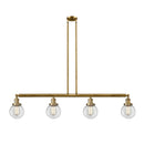 Beacon Island Light shown in the Brushed Brass finish with a Clear shade