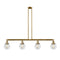 Beacon Island Light shown in the Brushed Brass finish with a Clear shade