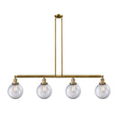 Beacon Island Light shown in the Brushed Brass finish with a Clear shade