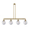 Beacon Island Light shown in the Brushed Brass finish with a Clear shade