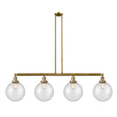 Beacon Island Light shown in the Brushed Brass finish with a Seedy shade