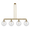 Beacon Island Light shown in the Brushed Brass finish with a Seedy shade