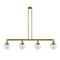 Beacon Island Light shown in the Brushed Brass finish with a Seedy shade