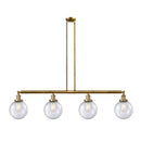 Beacon Island Light shown in the Brushed Brass finish with a Seedy shade