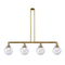 Beacon Island Light shown in the Brushed Brass finish with a Seedy shade