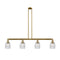 Colton Island Light shown in the Brushed Brass finish with a Clear Halophane shade