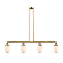 Dover Island Light shown in the Brushed Brass finish with a Matte White shade