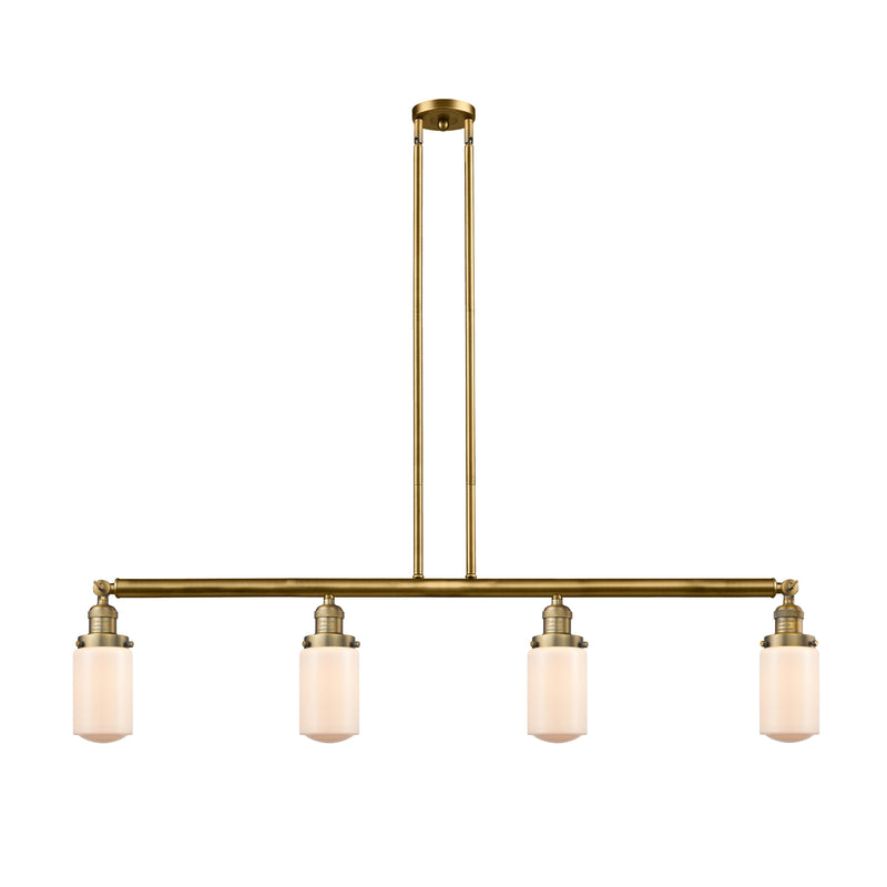 Dover Island Light shown in the Brushed Brass finish with a Matte White shade