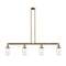 Dover Island Light shown in the Brushed Brass finish with a Clear shade