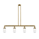 Dover Island Light shown in the Brushed Brass finish with a Seedy shade