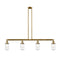 Dover Island Light shown in the Brushed Brass finish with a Seedy shade