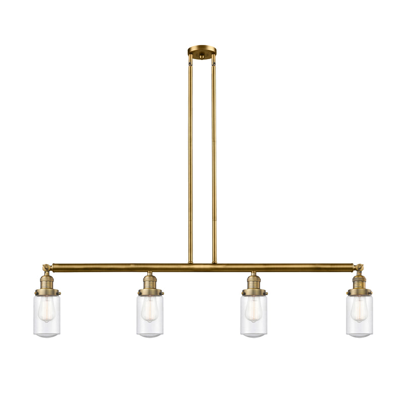 Dover Island Light shown in the Brushed Brass finish with a Seedy shade