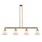 Cone Island Light shown in the Brushed Brass finish with a Matte White shade