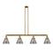 Cone Island Light shown in the Brushed Brass finish with a Plated Smoke shade