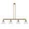 Cone Island Light shown in the Brushed Brass finish with a Seedy shade