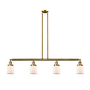 Bell Island Light shown in the Brushed Brass finish with a Matte White shade