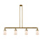 Bell Island Light shown in the Brushed Brass finish with a Matte White shade