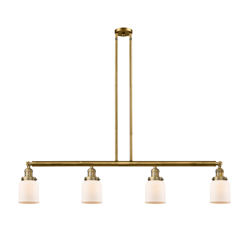 Bell Island Light shown in the Brushed Brass finish with a Matte White shade