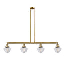 Oxford Island Light shown in the Brushed Brass finish with a Clear shade