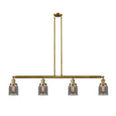 Bell Island Light shown in the Brushed Brass finish with a Plated Smoke shade