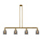 Bell Island Light shown in the Brushed Brass finish with a Plated Smoke shade