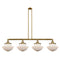 Oxford Island Light shown in the Brushed Brass finish with a Matte White shade