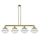 Oxford Island Light shown in the Brushed Brass finish with a Clear shade