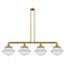 Oxford Island Light shown in the Brushed Brass finish with a Clear shade