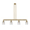 Bell Island Light shown in the Brushed Brass finish with a Seedy shade