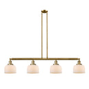 Bell Island Light shown in the Brushed Brass finish with a Matte White shade