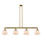 Bell Island Light shown in the Brushed Brass finish with a Matte White shade