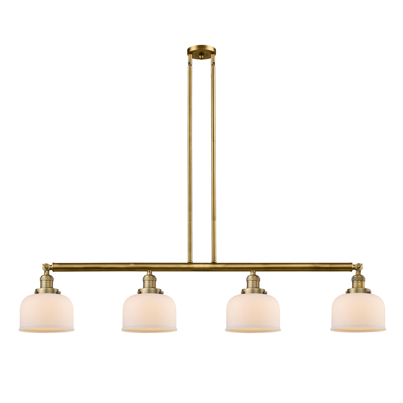 Bell Island Light shown in the Brushed Brass finish with a Matte White shade