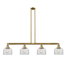 Bell Island Light shown in the Brushed Brass finish with a Clear shade