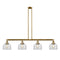 Bell Island Light shown in the Brushed Brass finish with a Clear shade